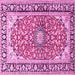 Square Medallion Pink Traditional Rug, tr2919pnk