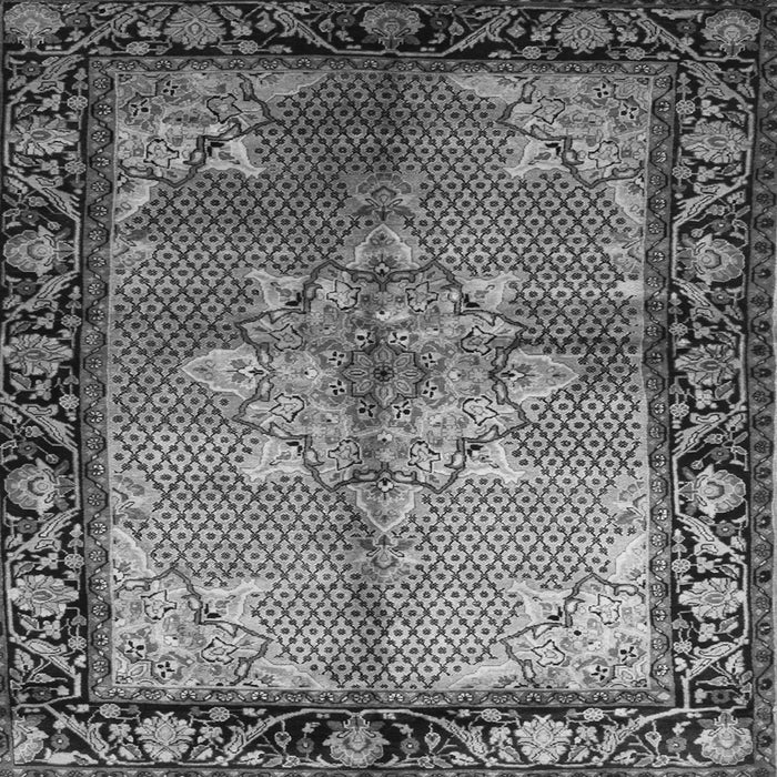 Round Machine Washable Persian Gray Traditional Rug, wshtr291gry