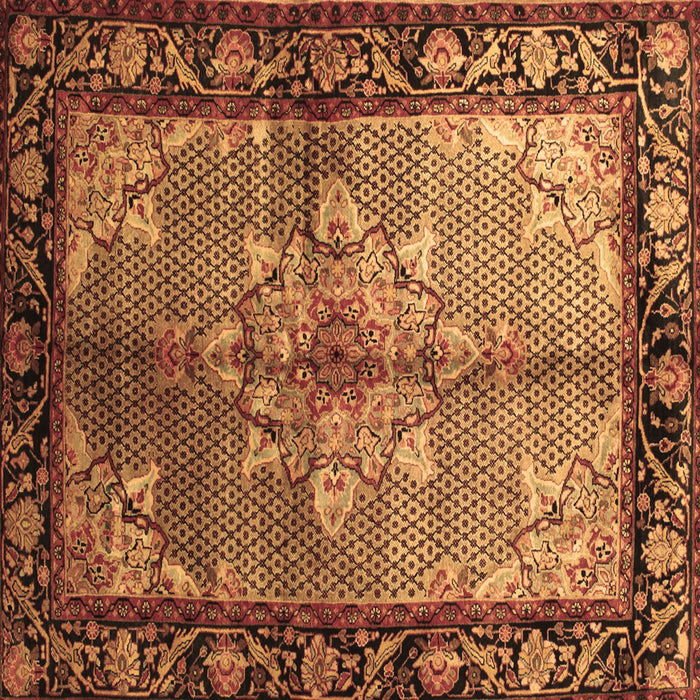 Square Persian Brown Traditional Rug, tr291brn