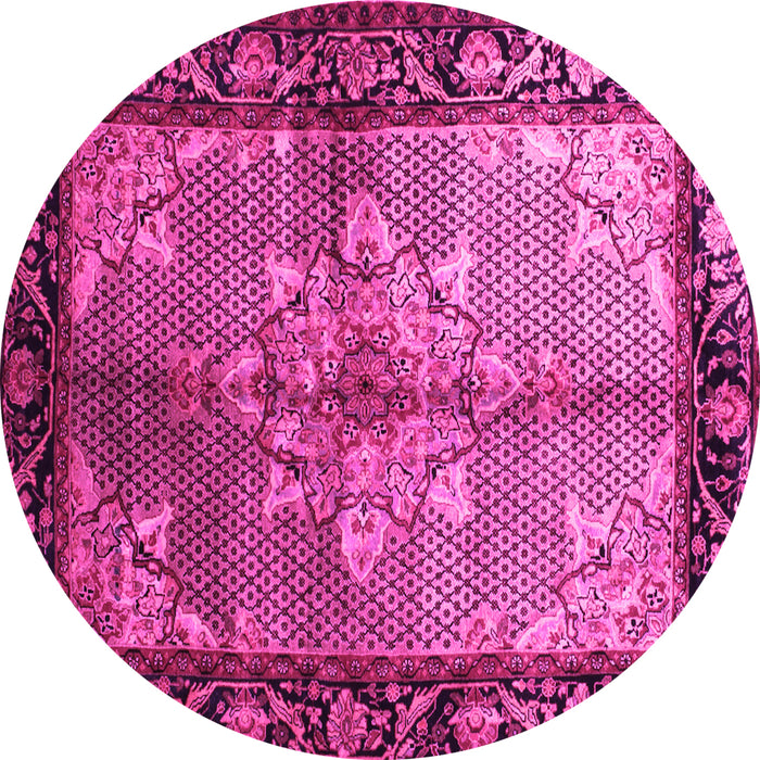 Round Persian Pink Traditional Rug, tr291pnk