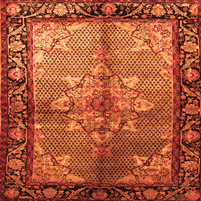 Serging Thickness of Persian Orange Traditional Rug, tr291org