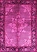 Machine Washable Persian Pink Traditional Rug, wshtr291pnk