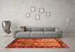 Machine Washable Persian Orange Traditional Area Rugs in a Living Room, wshtr291org