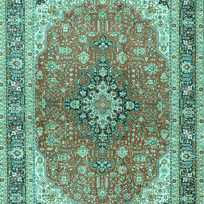 Medallion Turquoise Traditional Rug, tr2920turq
