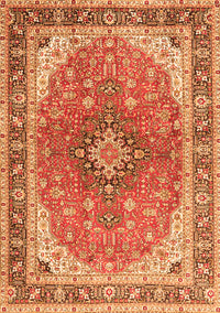 Medallion Orange Traditional Rug, tr2920org