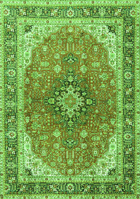 Medallion Green Traditional Rug, tr2920grn