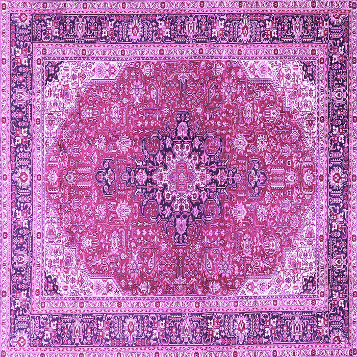 Square Medallion Purple Traditional Rug, tr2920pur