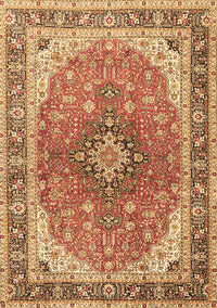 Medallion Brown Traditional Rug, tr2920brn