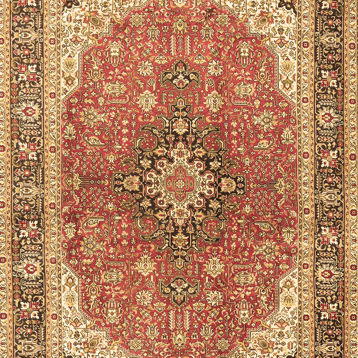 Medallion Brown Traditional Rug, tr2920brn