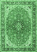 Medallion Emerald Green Traditional Rug, tr2920emgrn