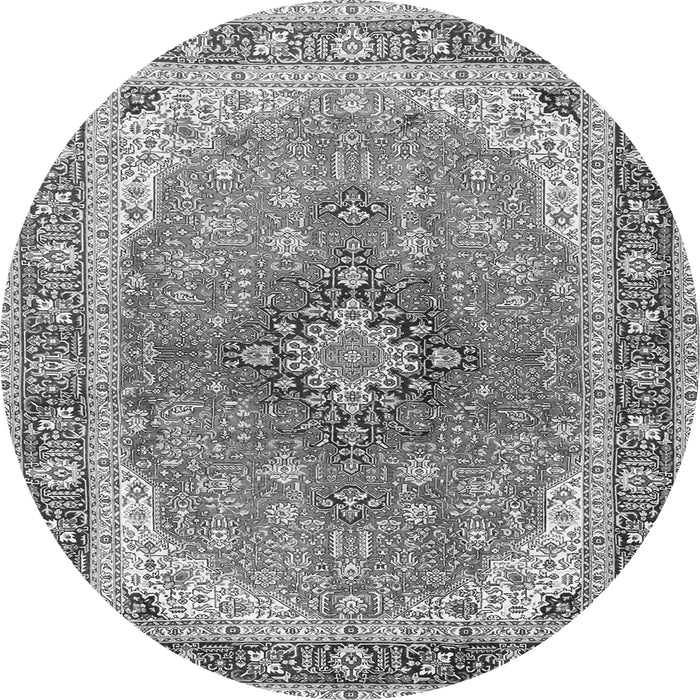 Square Medallion Gray Traditional Rug, tr2920gry