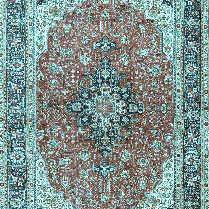 Medallion Light Blue Traditional Rug, tr2920lblu