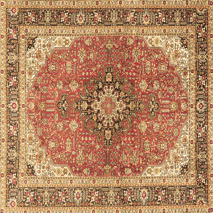 Square Medallion Brown Traditional Rug, tr2920brn