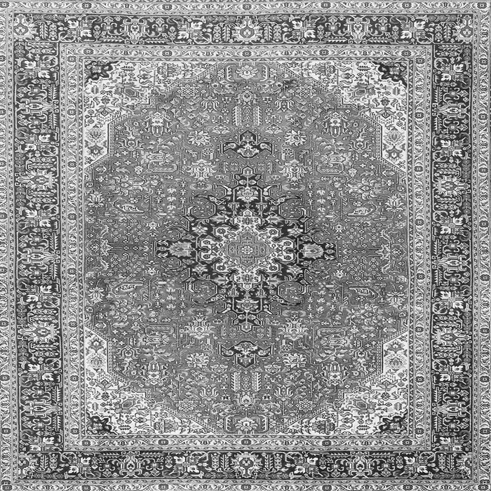 Serging Thickness of Medallion Gray Traditional Rug, tr2920gry