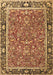 Machine Washable Persian Brown Traditional Rug, wshtr2921brn