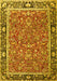 Machine Washable Persian Yellow Traditional Rug, wshtr2921yw