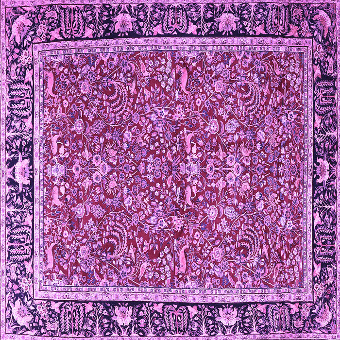 Square Persian Purple Traditional Rug, tr2921pur