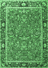 Persian Emerald Green Traditional Rug, tr2921emgrn