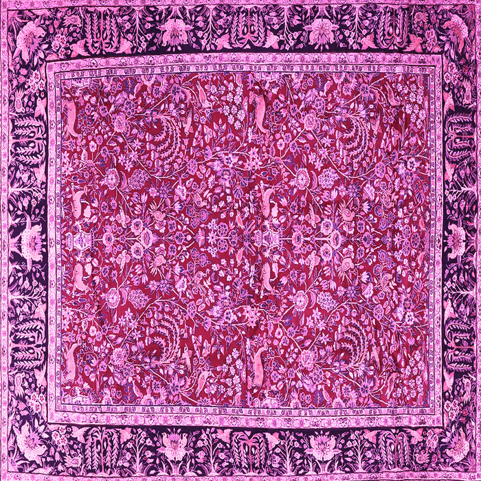 Square Persian Pink Traditional Rug, tr2921pnk