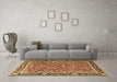 Machine Washable Persian Brown Traditional Rug in a Living Room,, wshtr2921brn