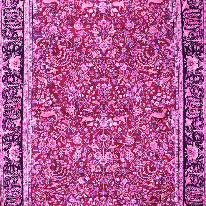Machine Washable Persian Pink Traditional Rug, wshtr2921pnk