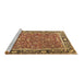 Sideview of Machine Washable Persian Brown Traditional Rug, wshtr2921brn