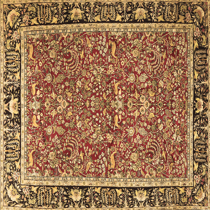 Square Persian Brown Traditional Rug, tr2921brn