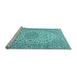 Sideview of Machine Washable Persian Light Blue Traditional Rug, wshtr2922lblu