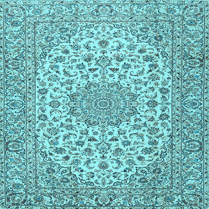 Square Machine Washable Persian Light Blue Traditional Rug, wshtr2922lblu