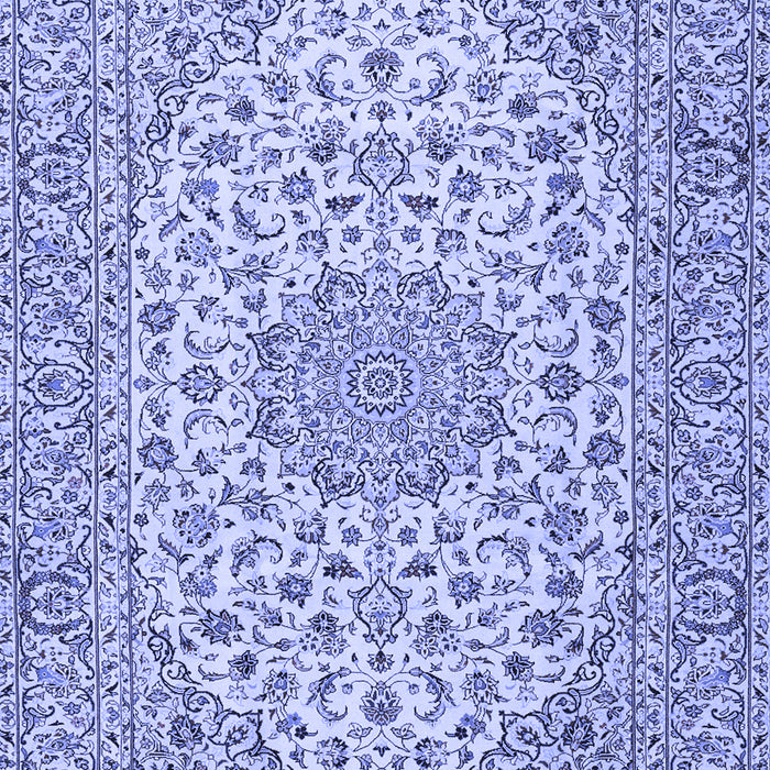 Machine Washable Persian Blue Traditional Rug, wshtr2922blu