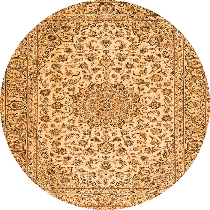 Square Persian Orange Traditional Rug, tr2922org