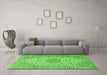 Machine Washable Persian Green Traditional Area Rugs in a Living Room,, wshtr2922grn