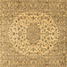 Square Persian Brown Traditional Rug, tr2922brn