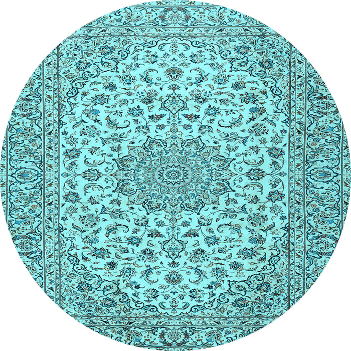 Round Persian Light Blue Traditional Rug, tr2922lblu