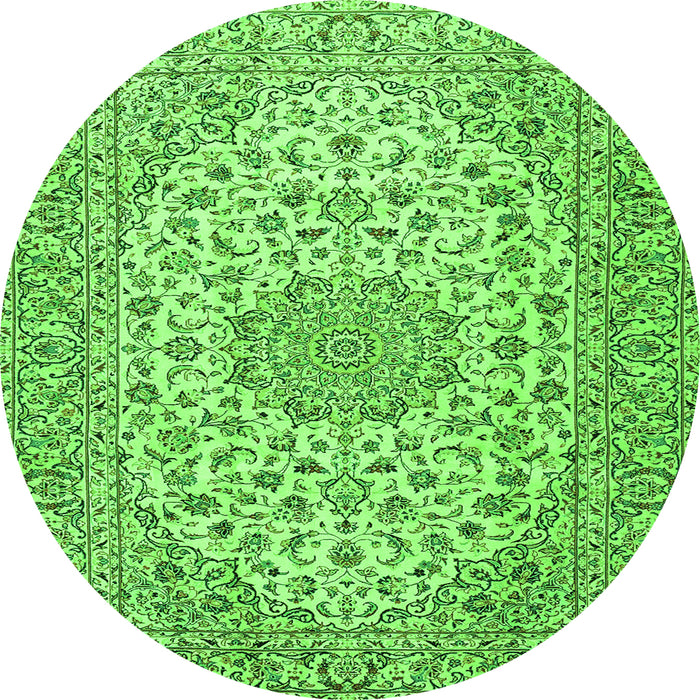 Machine Washable Persian Green Traditional Area Rugs, wshtr2922grn