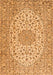 Serging Thickness of Machine Washable Persian Orange Traditional Area Rugs, wshtr2922org