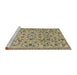 Sideview of Machine Washable Traditional Brown Rug, wshtr2923