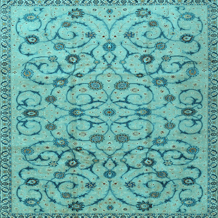 Square Persian Light Blue Traditional Rug, tr2923lblu