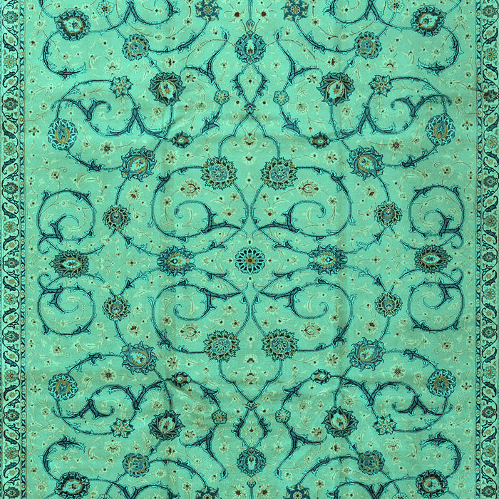 Machine Washable Persian Turquoise Traditional Area Rugs, wshtr2923turq