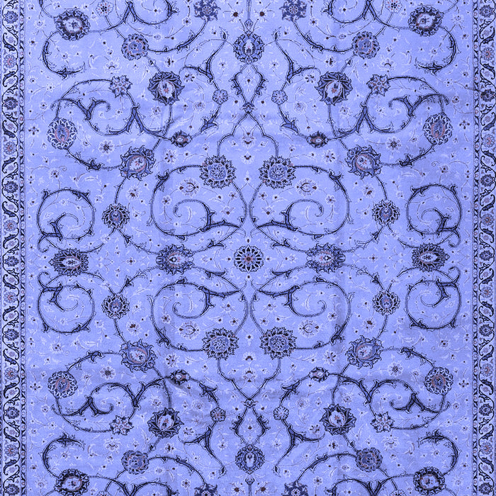 Machine Washable Persian Blue Traditional Rug, wshtr2923blu