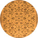 Machine Washable Persian Orange Traditional Area Rugs, wshtr2923org