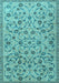 Machine Washable Persian Light Blue Traditional Rug, wshtr2923lblu