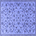 Square Persian Blue Traditional Rug, tr2923blu