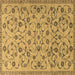 Square Machine Washable Persian Brown Traditional Rug, wshtr2923brn