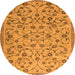 Square Persian Orange Traditional Rug, tr2923org