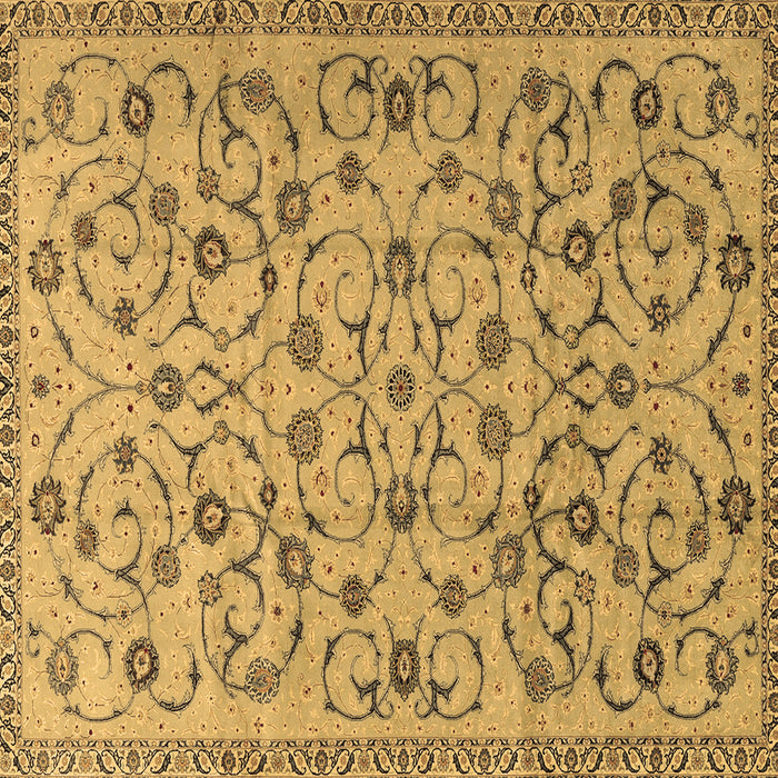 Square Persian Brown Traditional Rug, tr2923brn