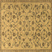 Square Persian Brown Traditional Rug, tr2923brn
