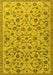 Machine Washable Persian Yellow Traditional Rug, wshtr2923yw