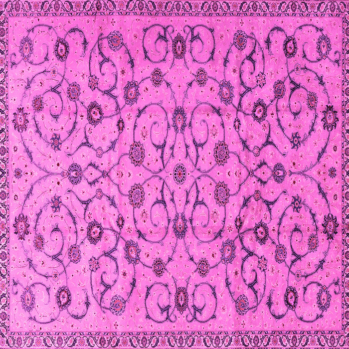 Square Machine Washable Persian Pink Traditional Rug, wshtr2923pnk