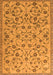 Serging Thickness of Machine Washable Persian Orange Traditional Area Rugs, wshtr2923org